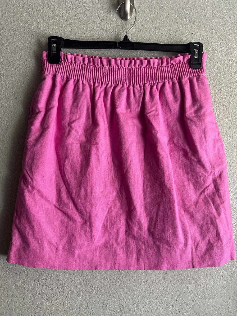 Women’s Pink Elastic Waist Casual Skirt
